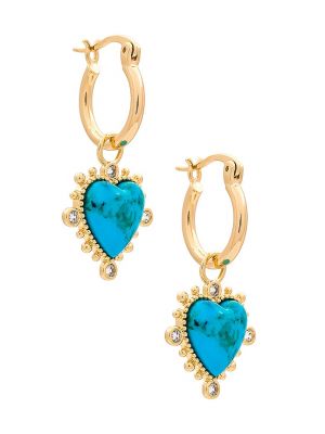 Boucles d'oreilles à boucle de motif coeur Joy Dravecky Jewelry doré