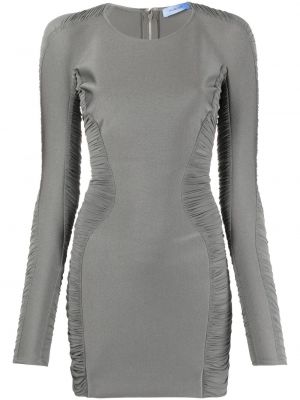 Коктейлна рокля от джърси Mugler сиво