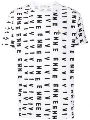 T-shirt en coton à imprimé Vivienne Westwood blanc