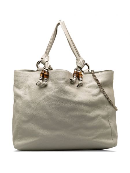 Бамбукови чанта Gucci Pre-owned бяло
