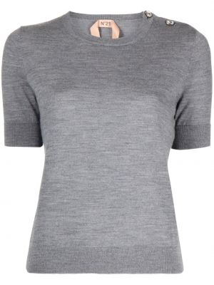 Křišťálové vlněné tričko Nº21 šedé