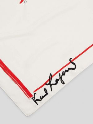 Jedwabna chusta Karl Lagerfeld beżowa