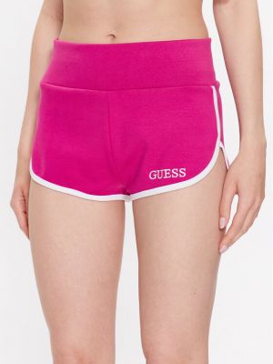 Спортни шорти Guess розово