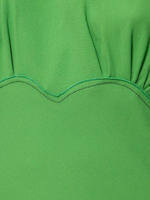 Rochie midi din viscoză Victoria Beckham verde