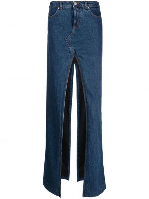 Asymetrické džínová sukně David Koma modré