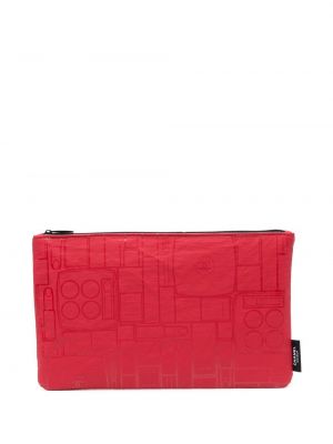 Listová kabelka s potlačou Chanel Pre-owned červená