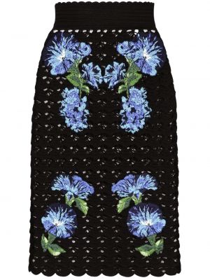 Krilo s cvetličnim vzorcem Dolce & Gabbana črna