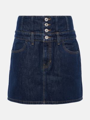 Džínsová sukňa s vysokým pásom Re/done modrá