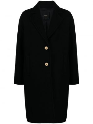 Pérový kabát na gombíky Pinko čierna