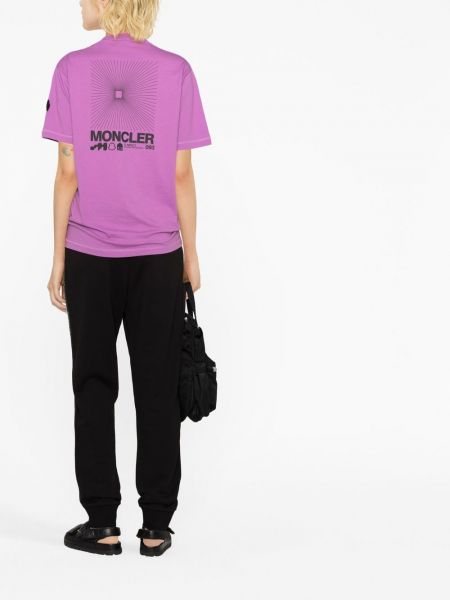 T-shirt à imprimé Moncler violet