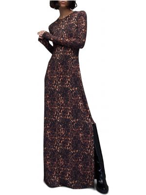 Длинное платье Allsaints коричневое
