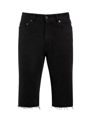 Bavlněné slim fit džínové šortky Balenciaga černé