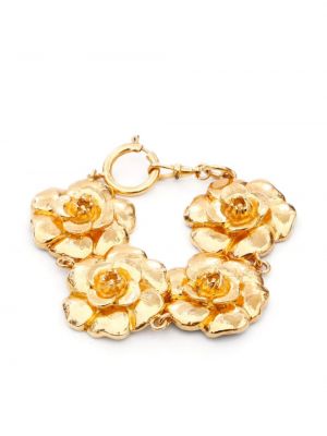 Bransoletka w kwiatki Chanel Pre-owned złota