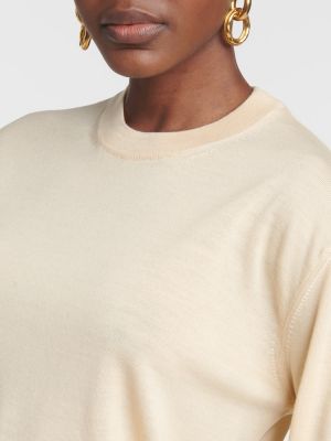 Jersey de lana de tela jersey Jil Sander beige