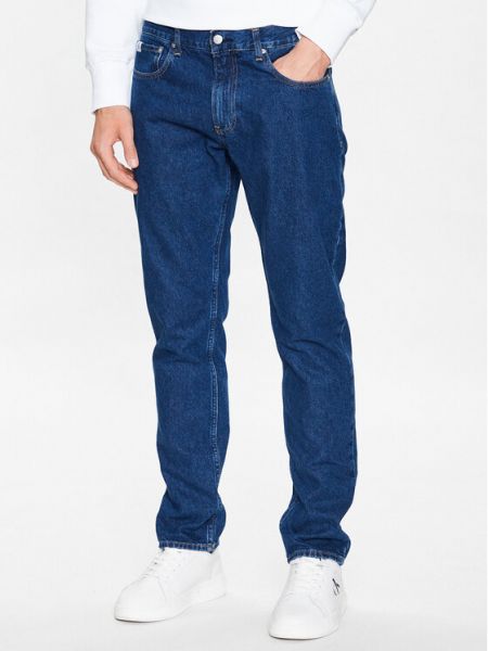 Laza szabású egyenes szárú farmernadrág Calvin Klein Jeans kék