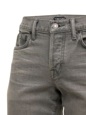 Jeansy bawełniane Tom Ford szare
