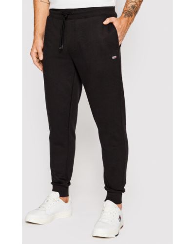 Pantaloni sport slim fit Tommy Jeans negru