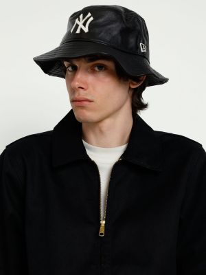 Kožený klobouk New Era černý