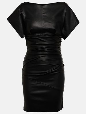 Δερμάτινη μίντι φόρεμα Maticevski μαύρο
