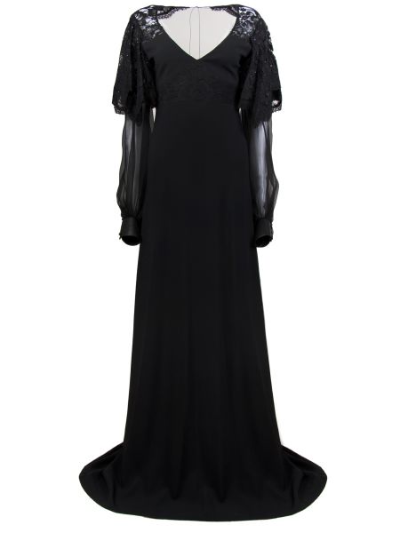 Черное вечернее платье Saint Laurent