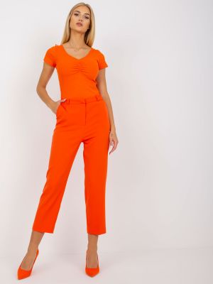 Pantaloni Fashionhunters portocaliu