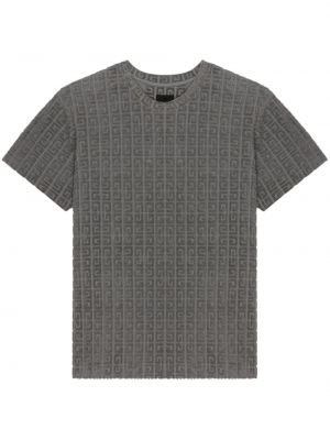 Žakárové bavlnené tričko Givenchy sivá