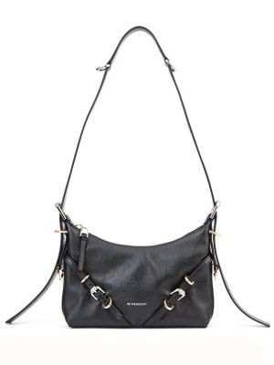 Черная женская кожаная сумка через плечо mini voyou Givenchy