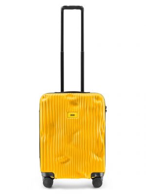 Żółta walizka w paski Crash Baggage
