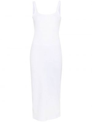 Βαμβακερή φόρεμα με βολάν Chloé λευκό