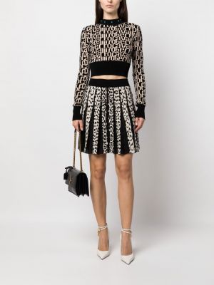 Plisované leopardí sukně s potiskem Roberto Cavalli
