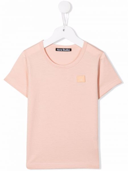 Bomull t-skjorte for jenter Acne Studios Kids rosa