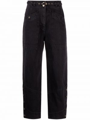 High waist straight jeans Ulla Johnson schwarz