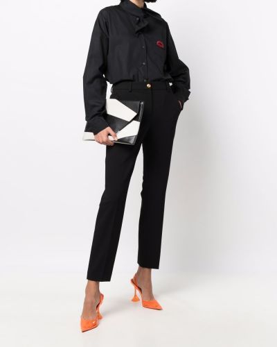 Spodnie slim fit Boutique Moschino czarne
