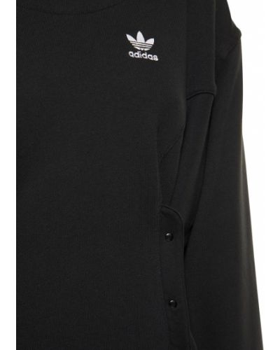 Rochie din bumbac Adidas Originals negru