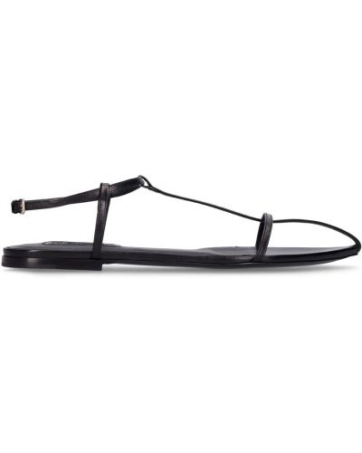 Kožené sandále Jil Sander čierna