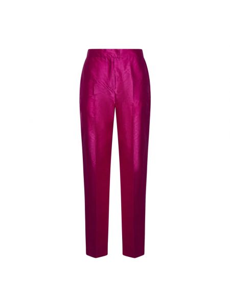 Spodnie slim fit Max Mara różowe