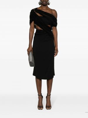 Asymetrické koktejlové šaty Christopher Esber černé