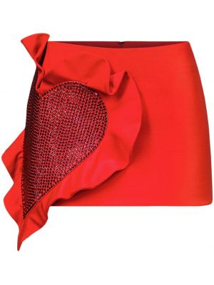 Mini sijonas su širdelėmis Area raudona