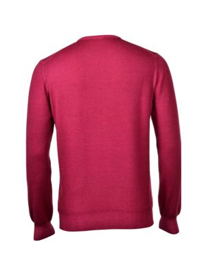 Sweter z wełny merino Paolo Fiorillo Capri czerwony