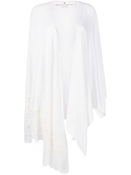 Aszimmetrikus kasmír kabát Ermanno Scervino fehér