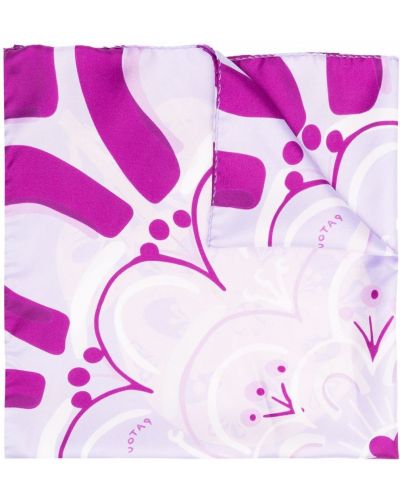 Bufanda de seda de flores con estampado Patou violeta