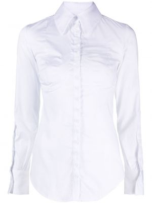 Памучна прилепнала риза Sinead O'dwyer бяло