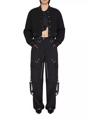 Шерстяная куртка со стразами Givenchy черная