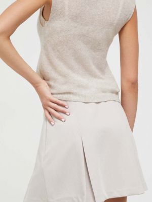 Mini sukně Abercrombie & Fitch béžové