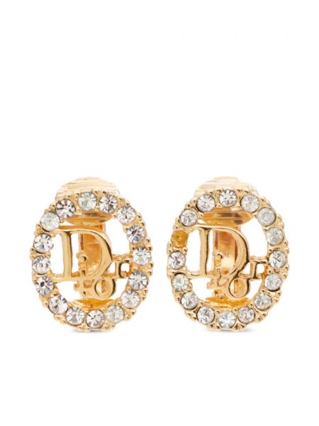 Kolczyki Christian Dior Pre-owned złote
