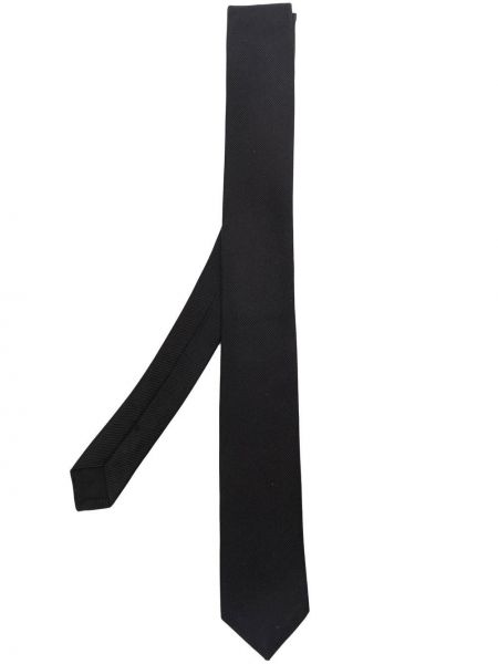 Μεταξωτή γραβάτα Saint Laurent μαύρο