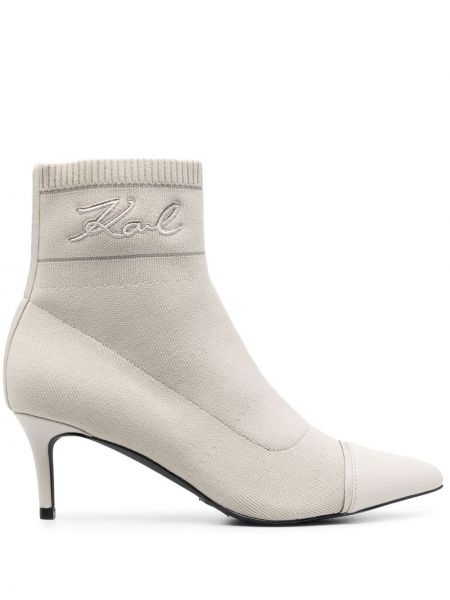 Обувки до глезена Karl Lagerfeld бяло