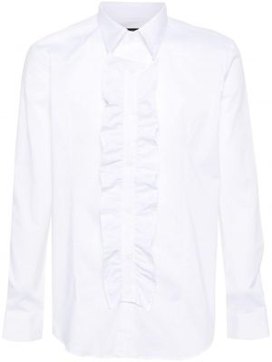 Βαμβακερό πουκάμισο Daniele Alessandrini λευκό