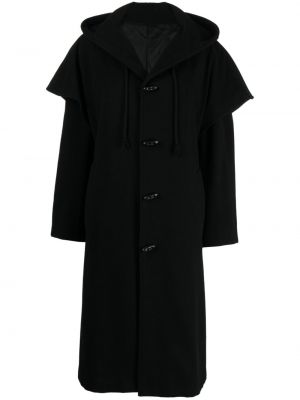 Kabát s kapucňou Christian Dior čierna