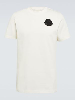 Jersey t-shirt aus baumwoll Moncler weiß